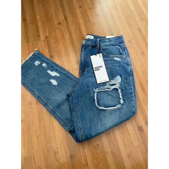 Almost famous distressed new vintage mom jeans 11 destroyed deconstructed jr - Picture 1 of 10